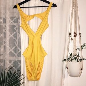 Yellow bathing suit